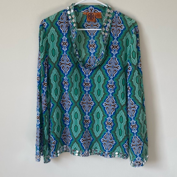 Tory Burch Stephanie Mirror Embellished Top - Picture 2 of 6